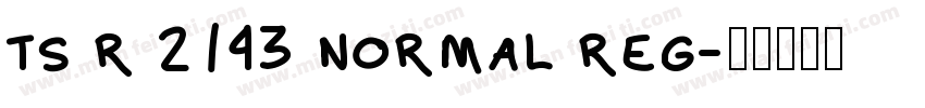 ts r 2143 normal reg字体转换